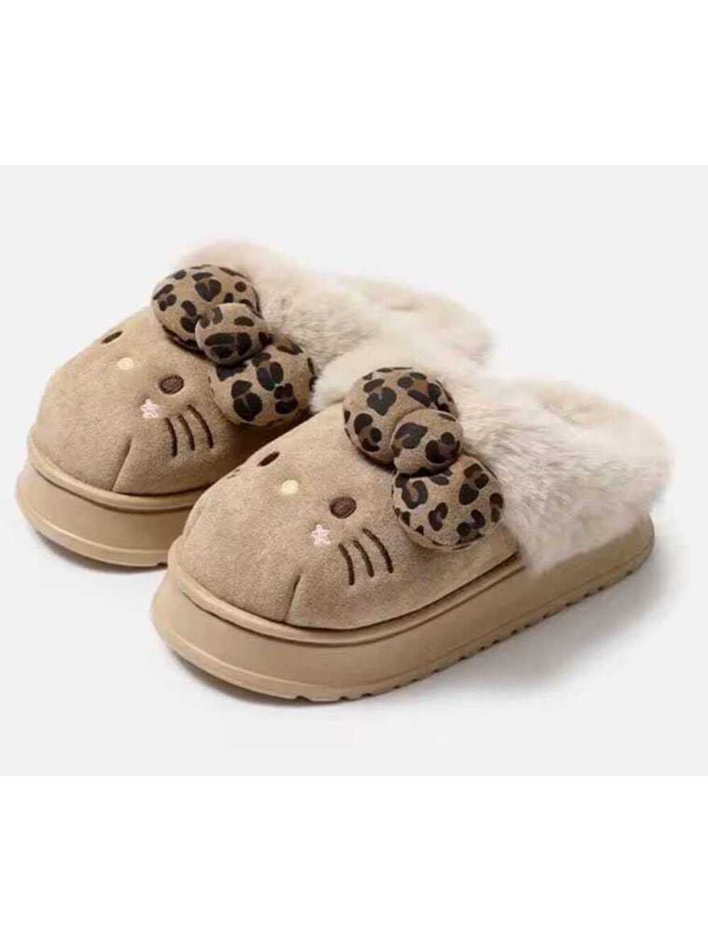 TAN hello kitty slippers, new with tags fits 7-8.5